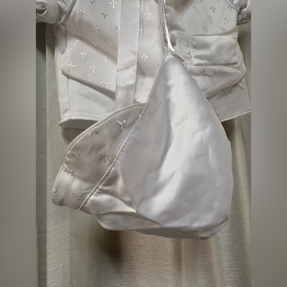 BABY 👼White Shirt /Vest and Bonnet Set 0-3 Months - Picture 8 of 10